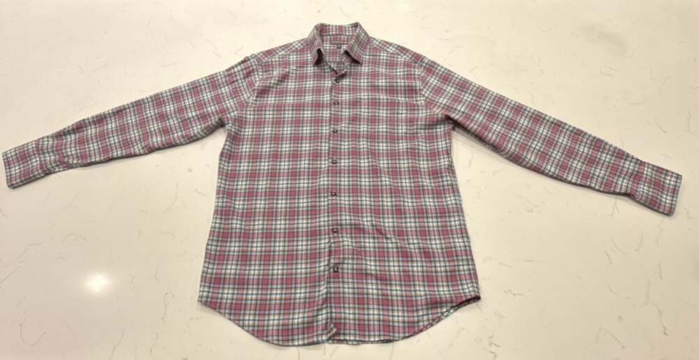 Peter Millar Crown Sport Plaid Long Sleeve Button Shirt Size L
